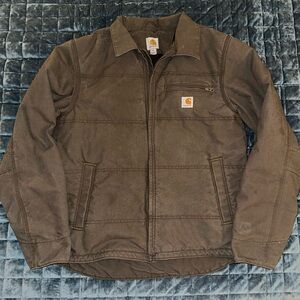Carhartt Brown Puffer Jacket with Durable Quilted Insulation